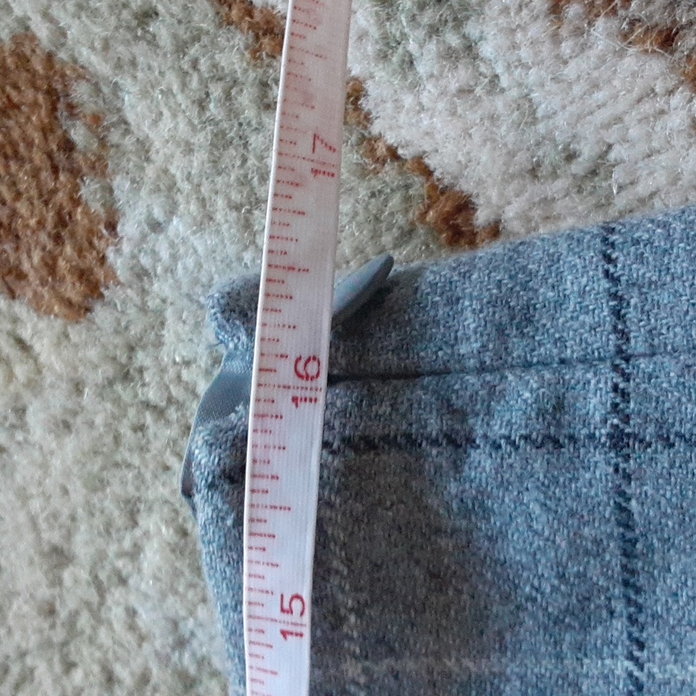 Talbots 75% Wool Gray Square Patterned Lined Pants - image 5